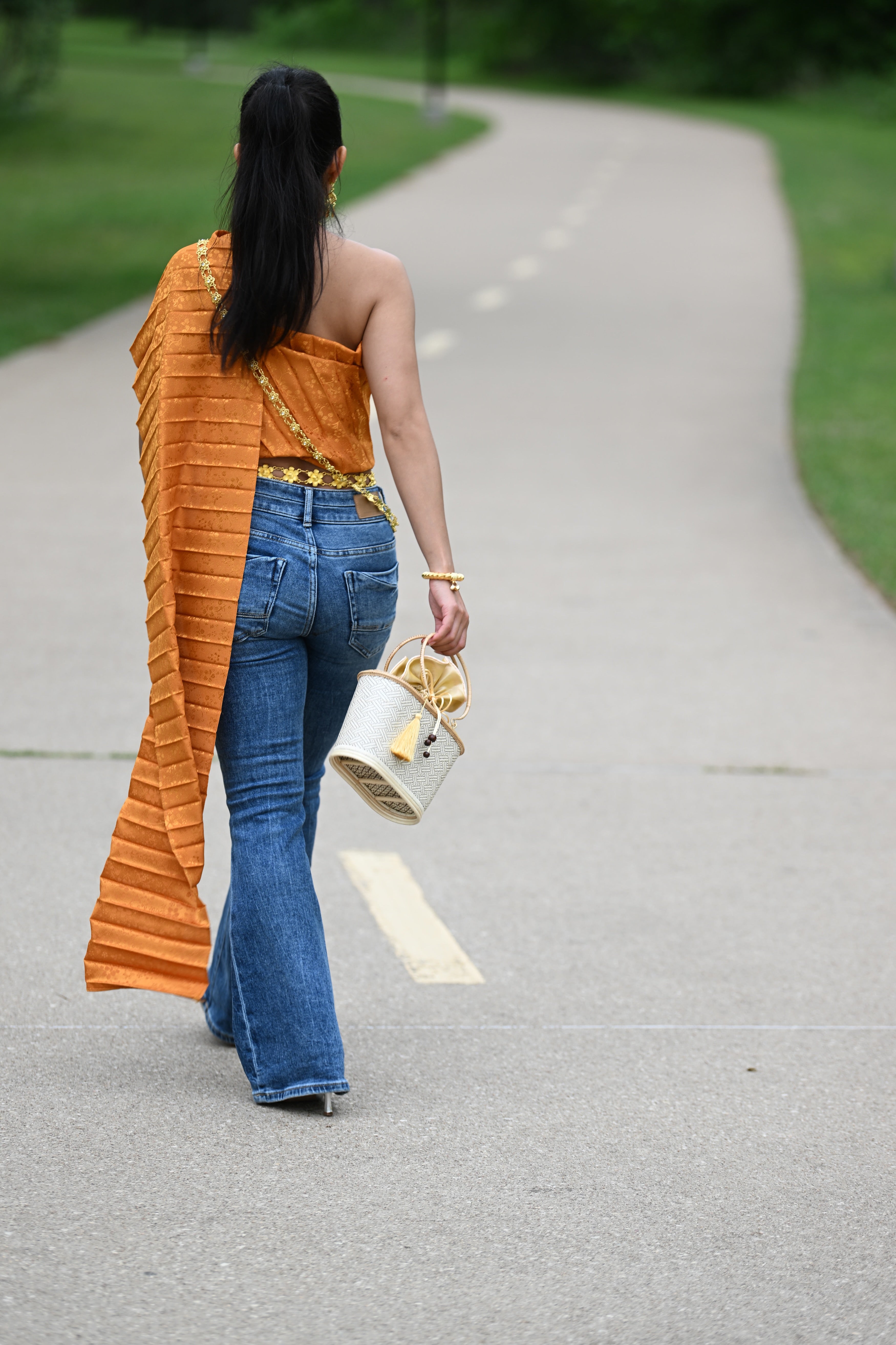 Womens Woven Bag in beige