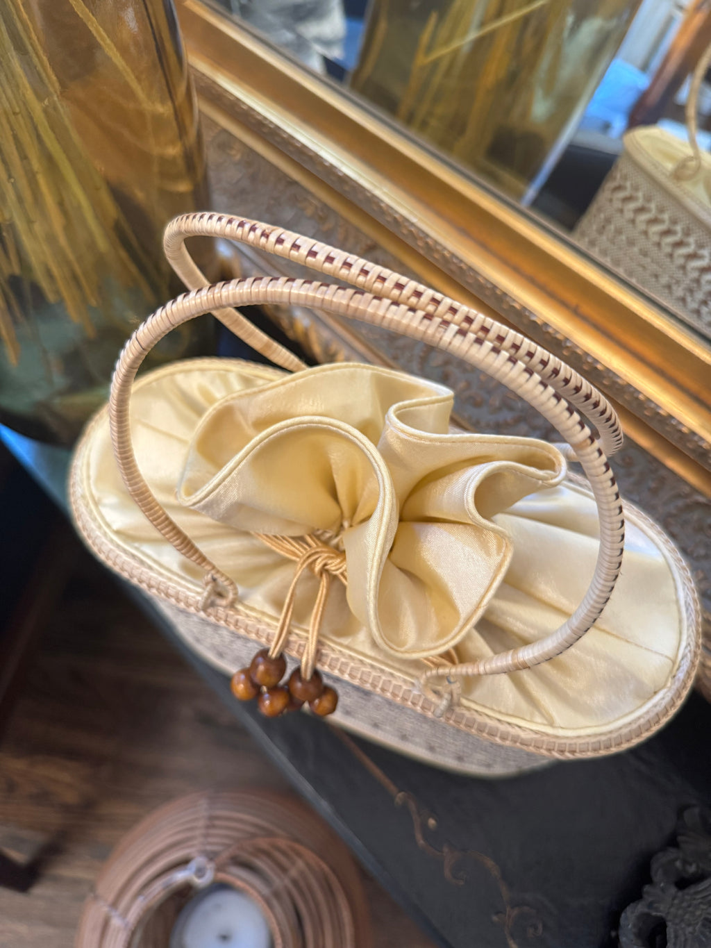 small beige purse by thai kraft
